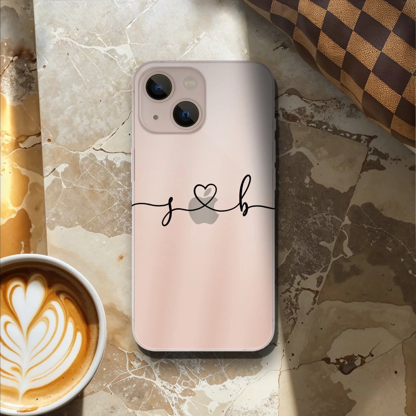Personalisierte Handyhülle mit euren Initialien (Geschwungen)