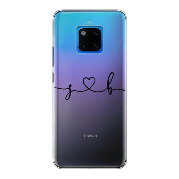 Personalisierte Handyhülle mit euren Initialien (Geschwungen) - Valentinstags Geschenk -  Huawei