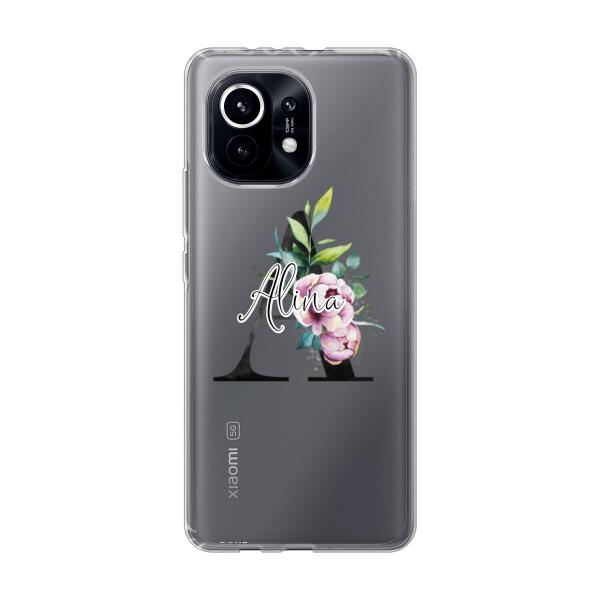 Personalisierte Handyhülle mit euren Initialien (mit Blumen) - Xiaomi