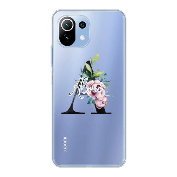 Personalisierte Handyhülle mit euren Initialien (mit Blumen) - Xiaomi