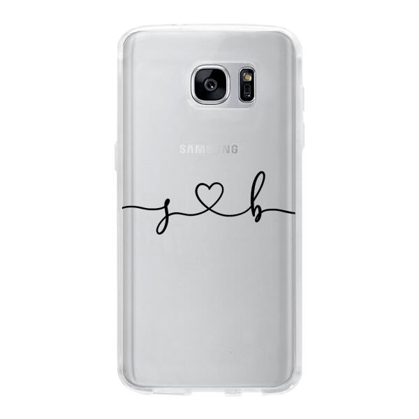 Personalisierte Handyhülle mit euren Initialien (Geschwungen) - Valentinstags Geschenk - Samsung