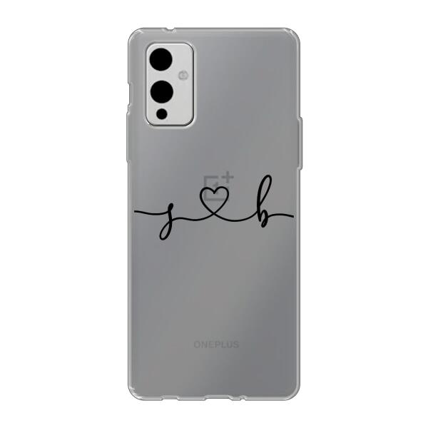 Personalisierte Handyhülle mit euren Initialien (Geschwungen) - Valentinstags Geschenk - OnePlus